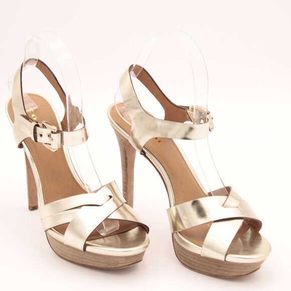 Coach Dani Metallic Gold Sandal High Heel Size 7B - Picture 1 of 7